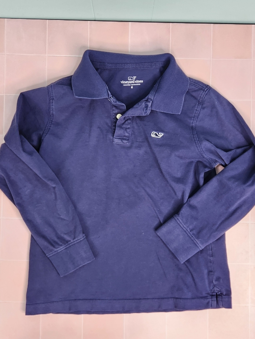 Vineyard Vines Boys Long-Sleeve Polo Shirt - Navy